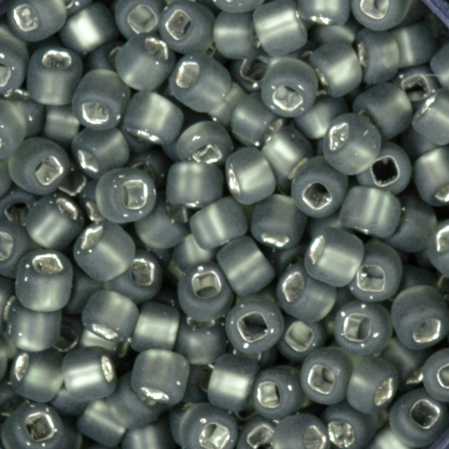 Silver Lined Matte - Grey, Matsuno 6/0 Seed Beads