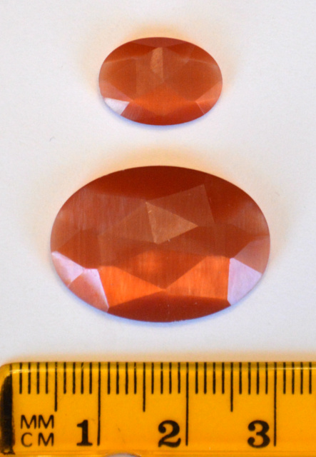 Faceted Glass CATSEYE Cab, choice of size