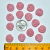 Czech 12mm Pink Matte Jelly Rolls, Pack of 14