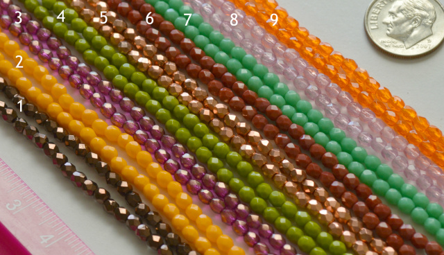 3mm CZECH Fire Polished Beads -  50 - choice of color/finish