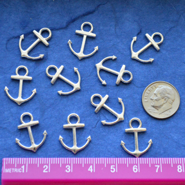 Anchor Charms, pack of 10