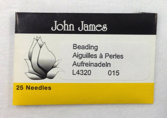 English Beading Needles, Size 15, 25 pack