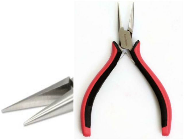 The Beadsmith Superfine Ergo Chain Nose (Needle Nose) Pliers with spring