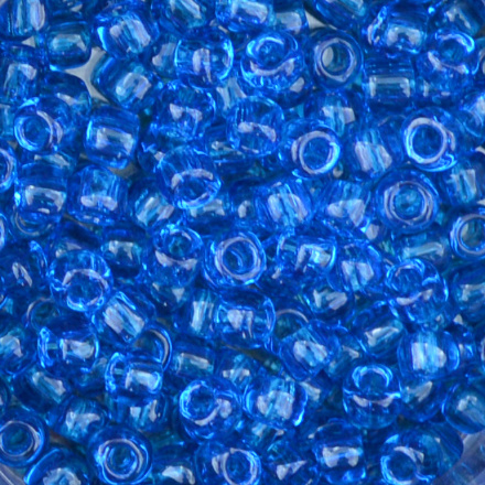 Transparent - Capri Blue, Matsuno 6/0 Seed Beads