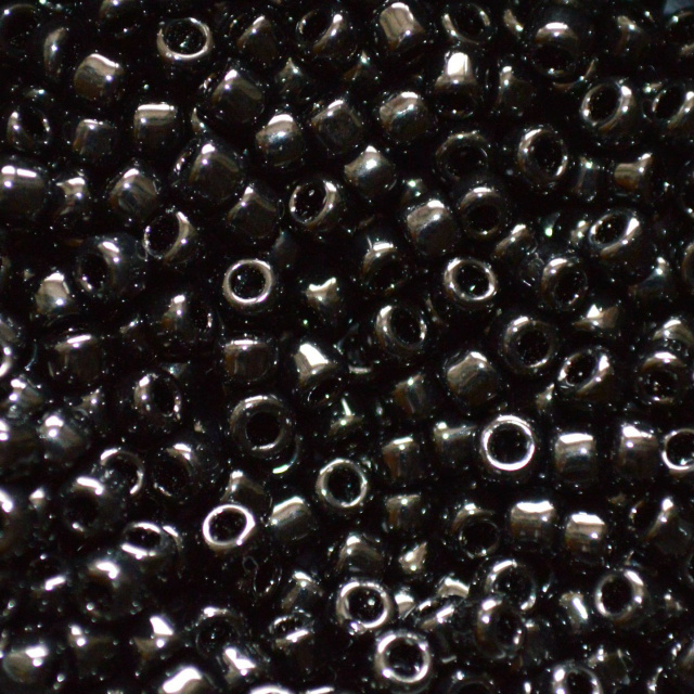 Opaque - Black 11/0 Japanese Seed Beads (3in or 6in tube)