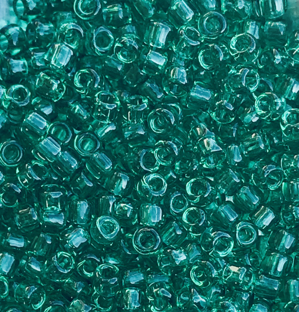 Transparent - Jade Green Japanese 11/0 Seed Beads (3in tube)