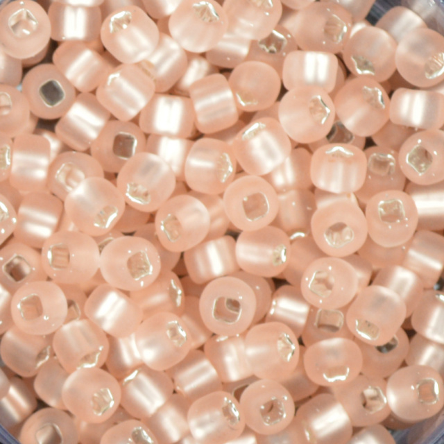 Silver Lined Matte - Light Pink, Matsuno 6/0 Seed Beads