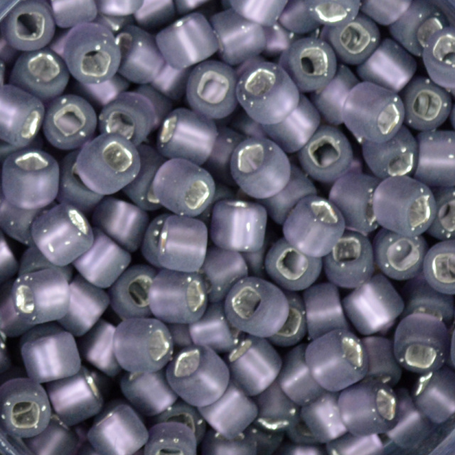 Silver Lined Matte - Purple, Matsuno 6/0 Seed Beads