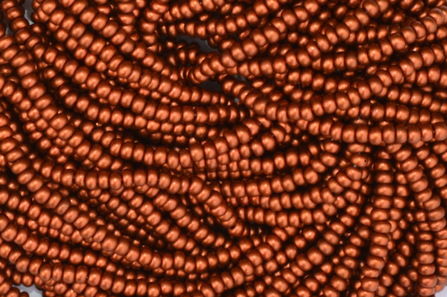 Metallic Matte - Dark Bronze (copper) Czech 11/0 Seed Beads