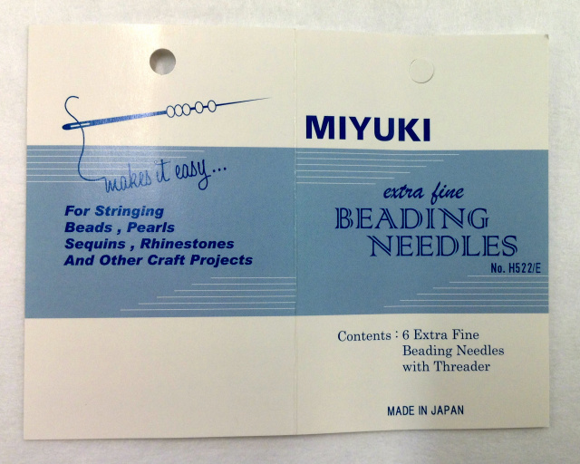 Miyuki Extra Fine Beading Needles, 6 pack with Threader