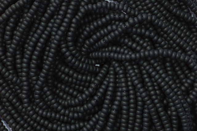 Opaque - Matte Black Czech 11/0 Seed Beads