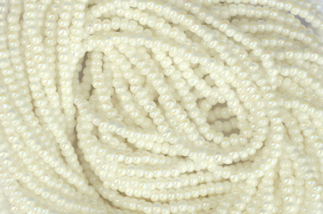 Opaque LUSTER - White Czech 11/0 Seed Beads