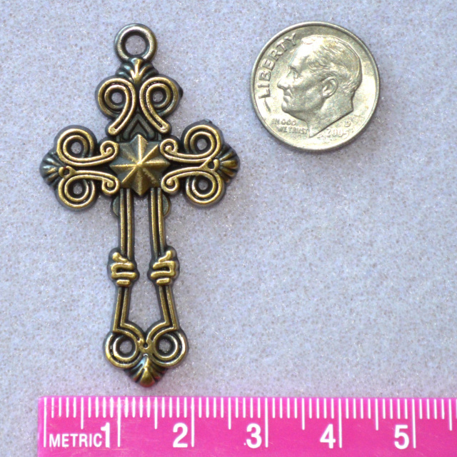 Antique Bronze Loops Cross