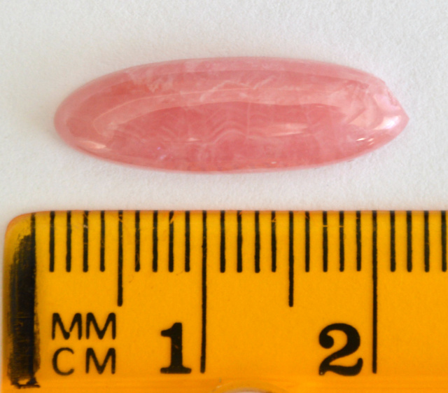 Rhodochrosite cabochon, 21x7mm