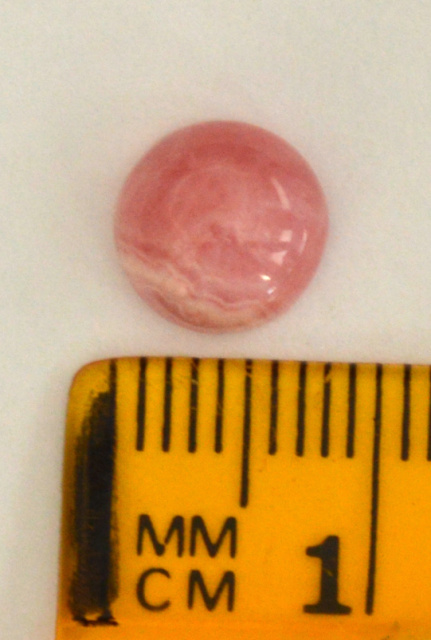 Rhodochrosite cabochon, 8mm round