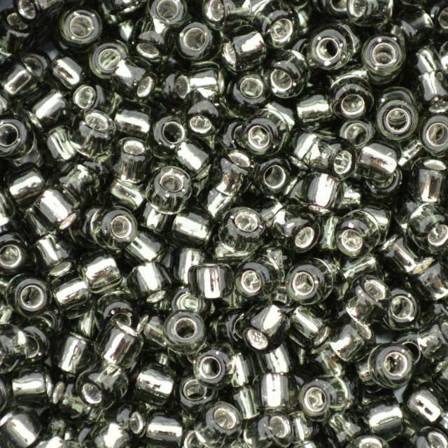Silver Lined - Grey, Matsuno 8/0 Seed Beads