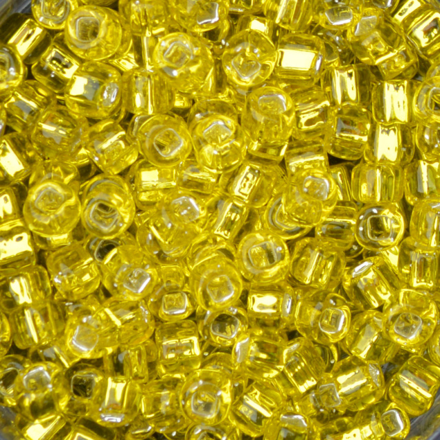 Silver Lined - YELLOW, Matsuno 6/0 Seed Beads