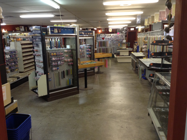 View of the showroom in the Happy Jack's Bead Emporium retail store/showroom  in Roswell NM.