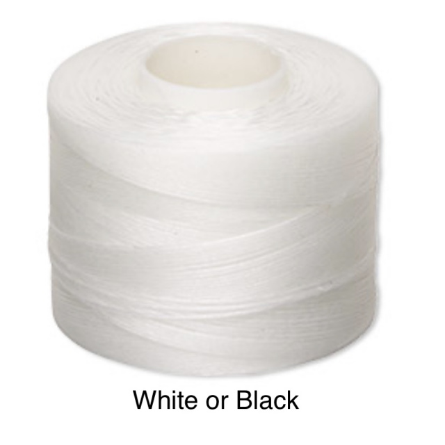 Nymo Beading Thread, Large Bobbin, WHITE or BLACK