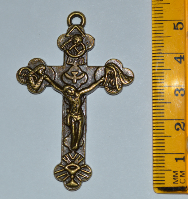 Crucifix, Antique Bronze, 54x36mm