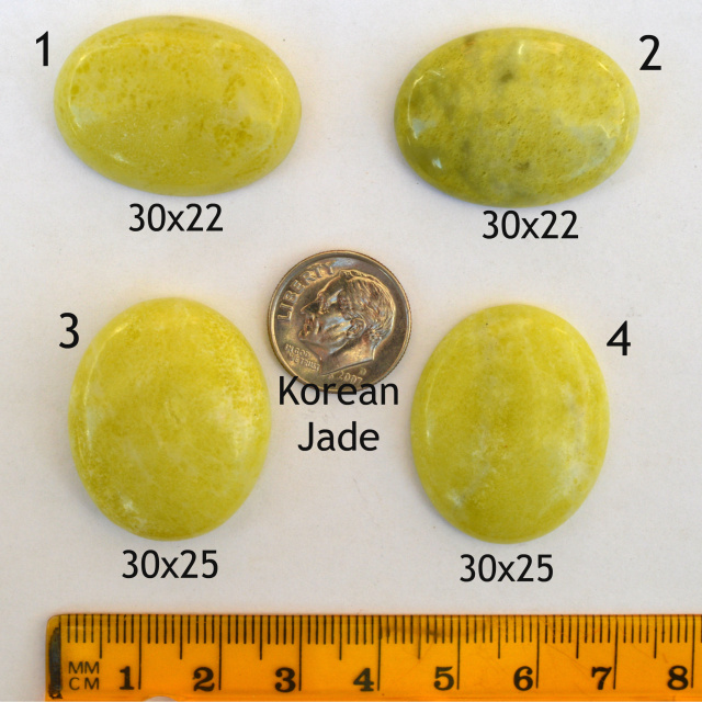 Korean Jade Cabs, 30x22mm or 30x25mm, Price Per Cab, Your Choice