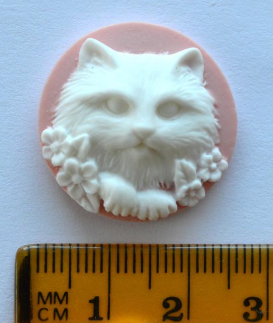 Resin Cameo Cabochons, 25mm, ROUND - Single or 3-pack