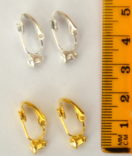 Ear Clip Converters, Plated Brass (choice of color), 6 pc or 20 pc