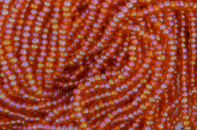 Transparent RB - Orange Rainbow, Czech 11/0 Seed Beads - END OF STOCK!