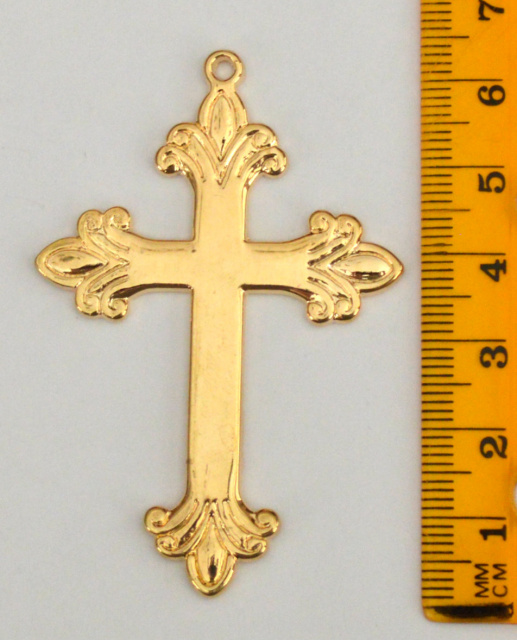 Gold Plated Cross (heavy plate) with fancy tips