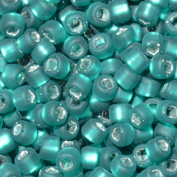 Silver Lined Matte - Teal, Matsuno 6/0 Seed Beads