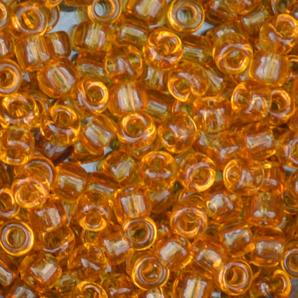 Transparent - Topaz, Matsuno 6/0 Seed Beads