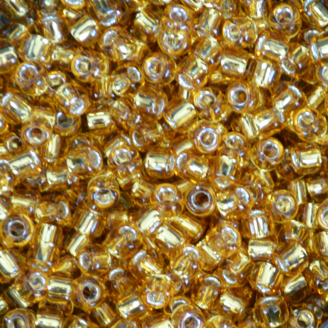 Silver Lined - GOLD, Matsuno 8/0 Seed Beads