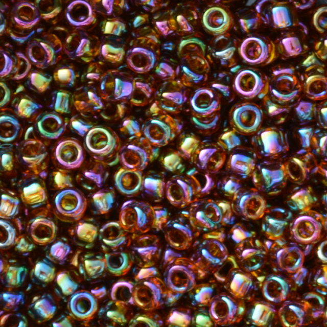 Transparent RB - Root Beer RB, Matsuno 8/0 Seed Beads