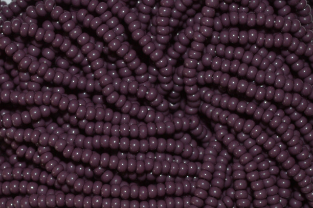Opaque - Dark Purple Czech 1/0 Seed Beads