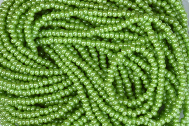 Opaque LUSTER - Lime Czech 11/0 Seed Beads