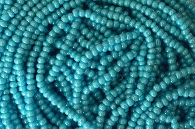 Opaque LUSTER - Turquoise Czech 11/0 Seed Beads