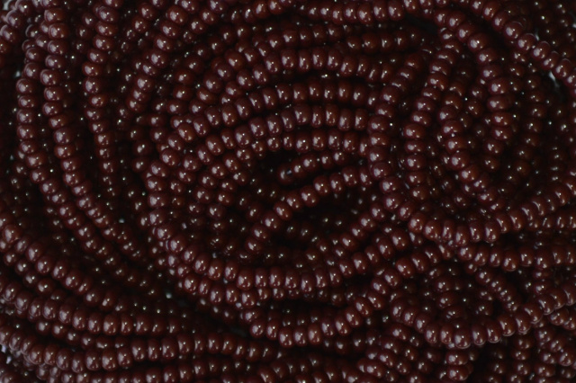 Opaque - Dark Brown,  Czech 11/0 Seed Beads 