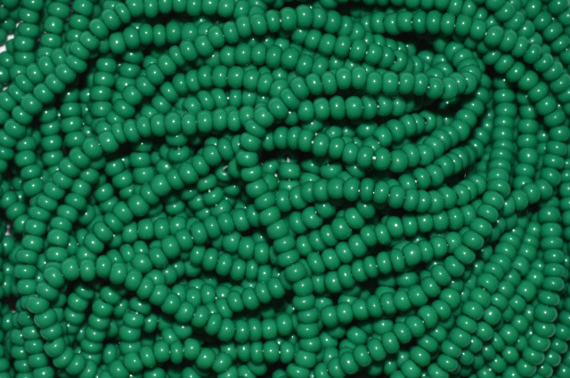 Opaque - Forest Green,  Czech 11/0 Seed Beads