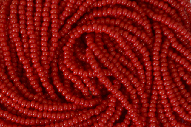 Opaque - Dark Red, Czech 11/0 Seed Beads