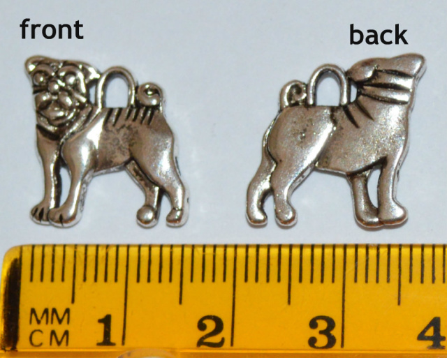 Bulldog Charms, Pack of 15, choice of color