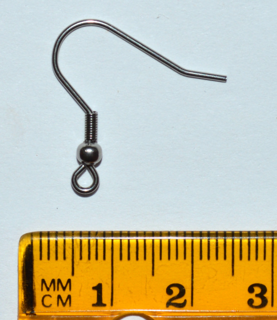 Stainless Steel French Hook w/ball, 24 pack, 20mm