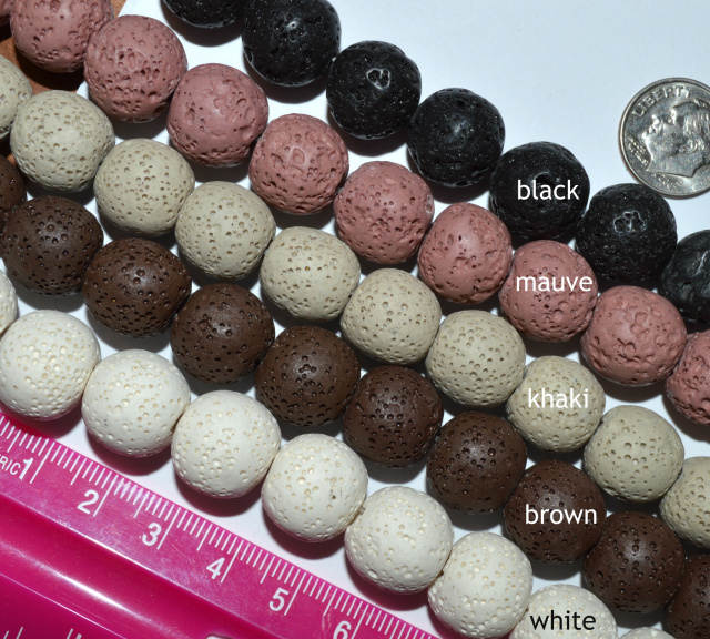 LAVA Beads - 14mm Round, Your choice of color