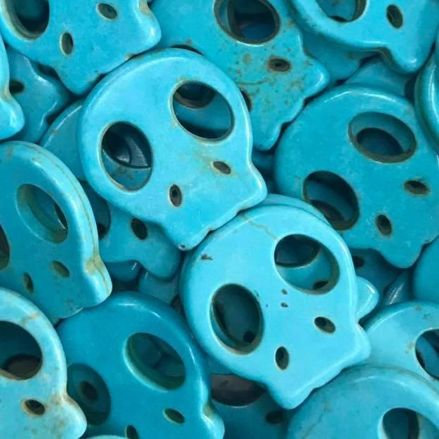 Flat Skulls - Turquoise Blue