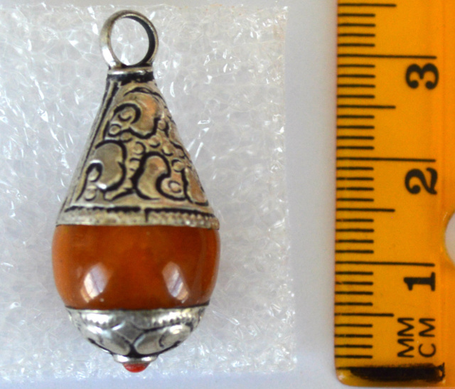 Handmade Tibetan Style Drop Pendant, Small