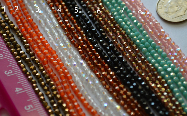 2 mm CZECH Fire Polished Beads -  50 - choice of color