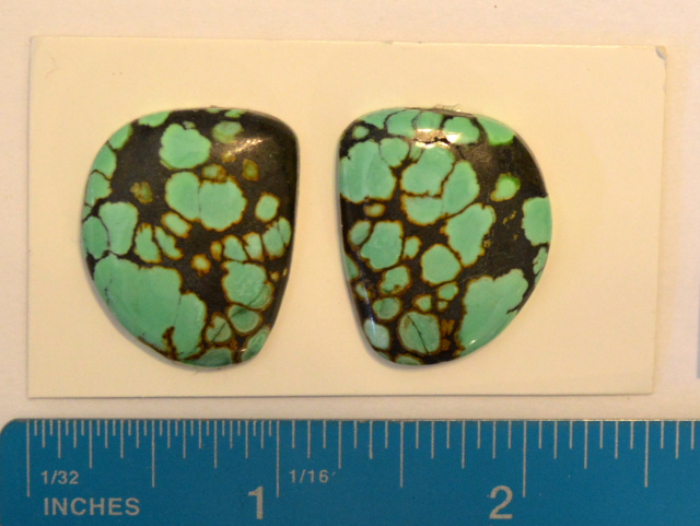Turquoise Cabochons, 25x20mm pair