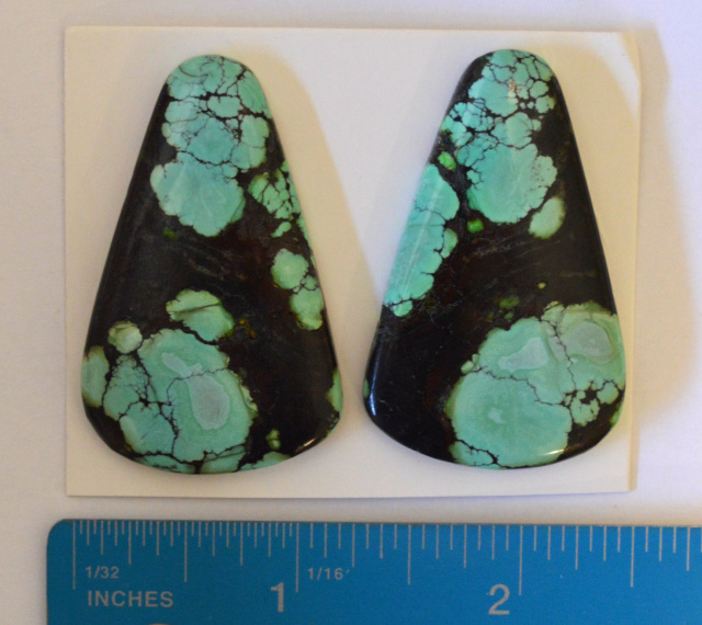 Turquoise Cabochons, 42x27mm pair