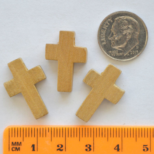Wooden Crosses - 14x22mm, 4mm thick - Pack of 20