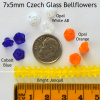 CZECH Bell Flowers, 7X5mm, choice color, # in pkg