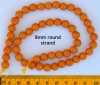 Resin Imitation Blood Bee's Wax beads, strand, 8mm round